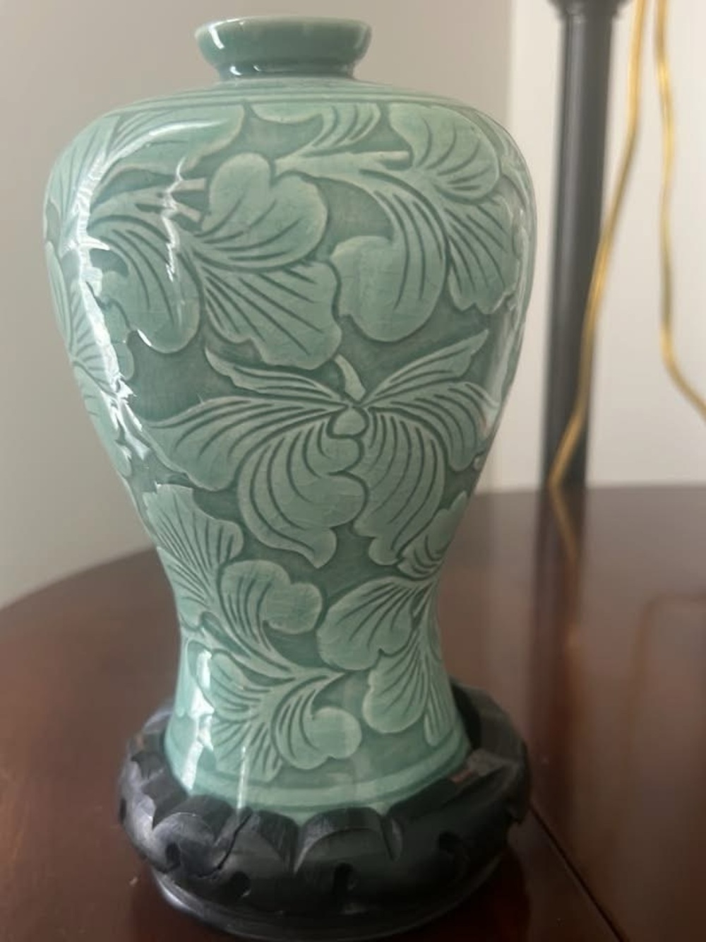 Celadon Vintage East Asian Ceramic Vase